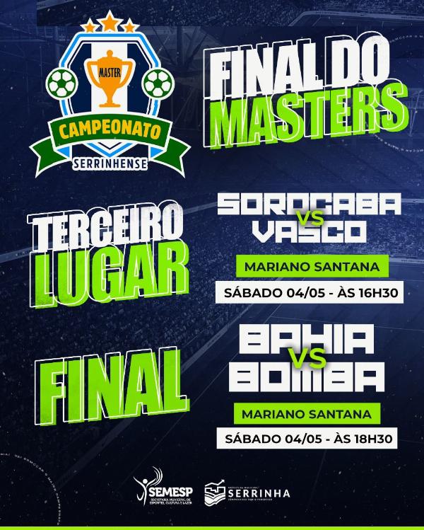 Chegou a hora da grande final do Campeonato Serrinhense Master!??️⚽️