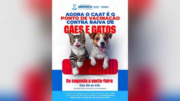 CAAT passa a ser ponto de vacinação contra raiva em Serrinha