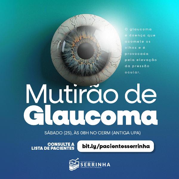 Prefeitura de Serrinha realizará um mutirão de glaucoma